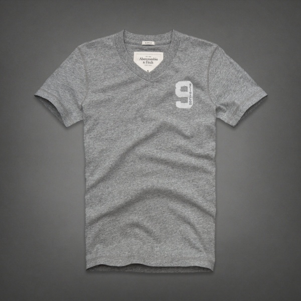 Abercrombie Fitch Hombres cuello en V Corto Remera AF5583